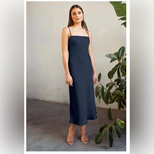 Jenny Yoo Claudia Satin Dress in French Blue 💙